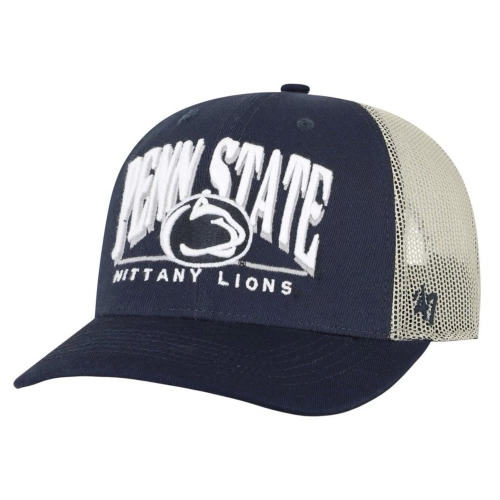 Men's '47 Brand Penn State Nittany Lions‎ Navy Arid Trucker Hat Adjustable Mesh